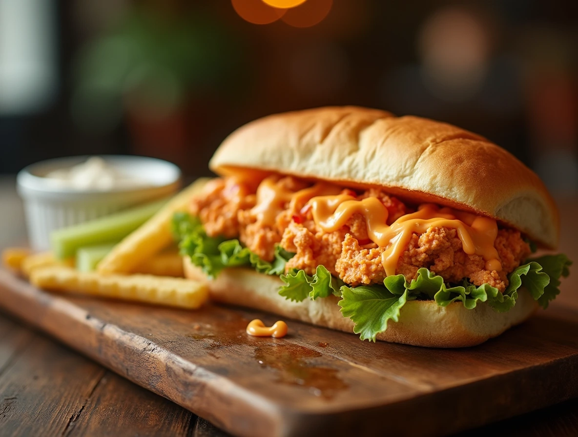 Quick and Easy Buffalo Chicken Subs