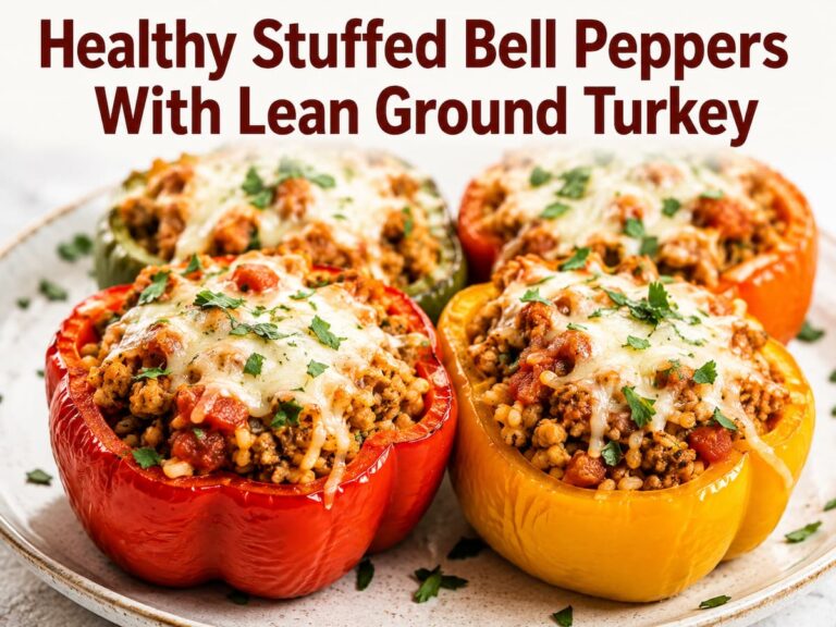 Healthy Stuffed Bell Peppers With Lean Ground Turkey
